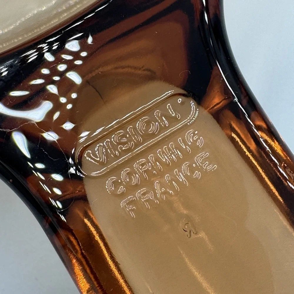 Vision‎ Corning Glass Fry Pan Waffle Base Amber 7
